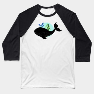 Minimalist Whale Baseball T-Shirt